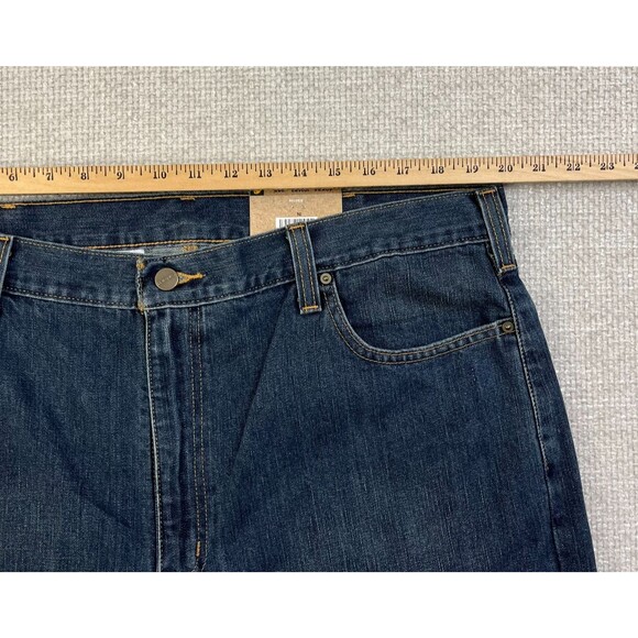 NEW Carhartt Jeans Men’s 40x34 Relaxed Fit Straight Workwear Blue Holter 101483 - Picture 7 of 10